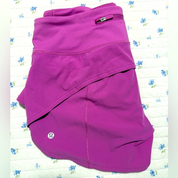 Lululemon Speed Up Lined Short 4 Red Pink/Purple Color Size 8